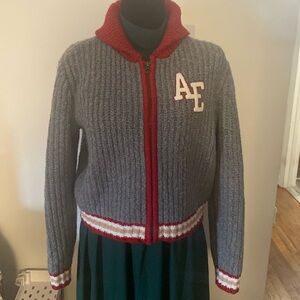 American Eagle full zip sweater size xsmall (will fit a small)